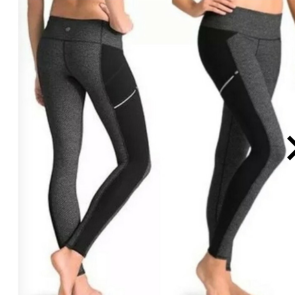 Athleta Metro Drifter Leggings Herringbone S Media Pckets